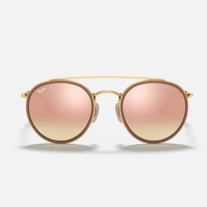 RayBan Round Double Bridge Sunglasses